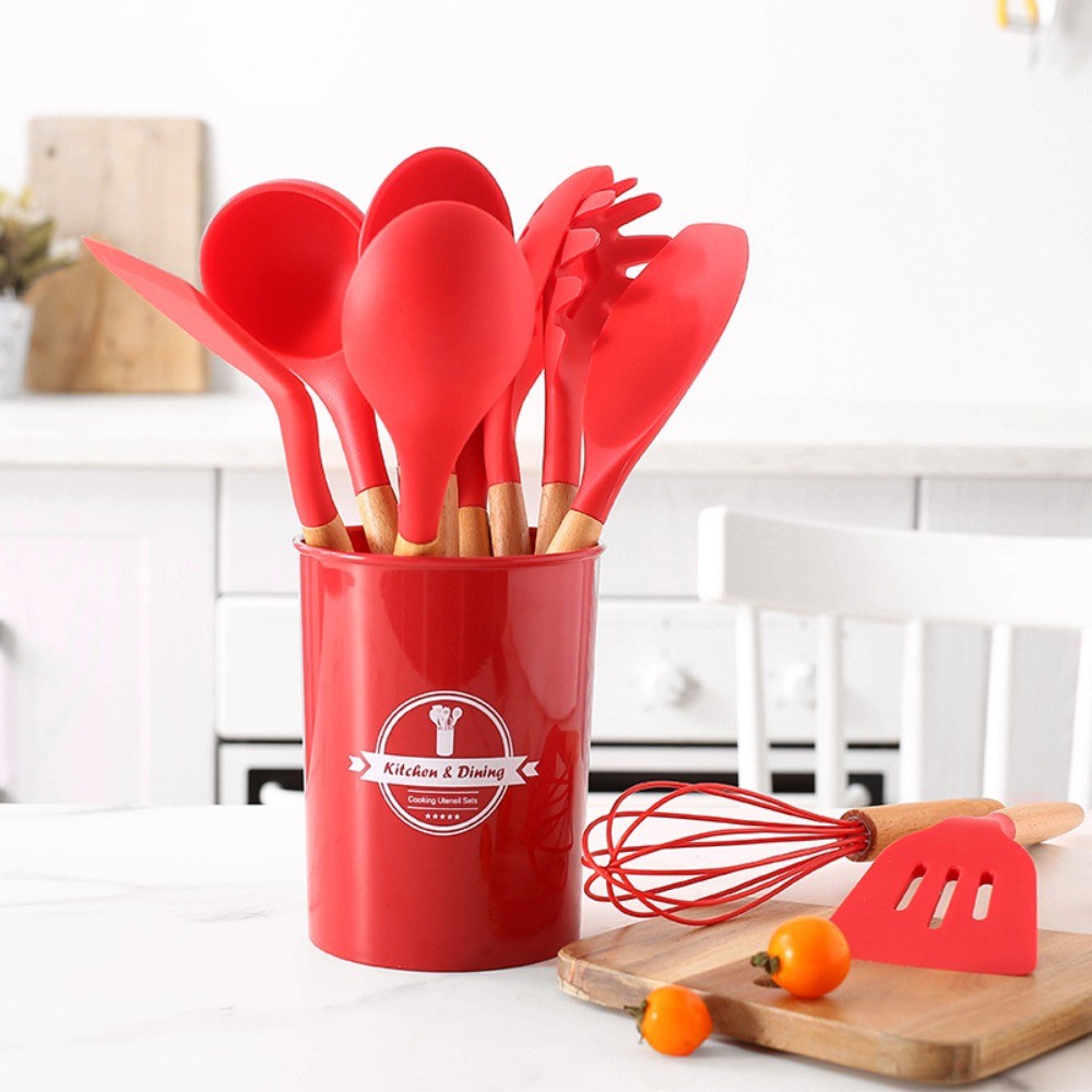 Carote Cookware Set Wooden Handle Kitenware Silicone Kitenware Simple Kitenware Set Without Deformat