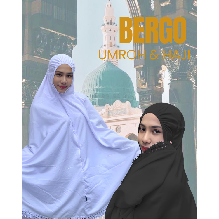 Bergo Katun Renda Syar’i Panjang – Adem, Lembut & Nyaman Seharian |     Putih & Hitam Elegan