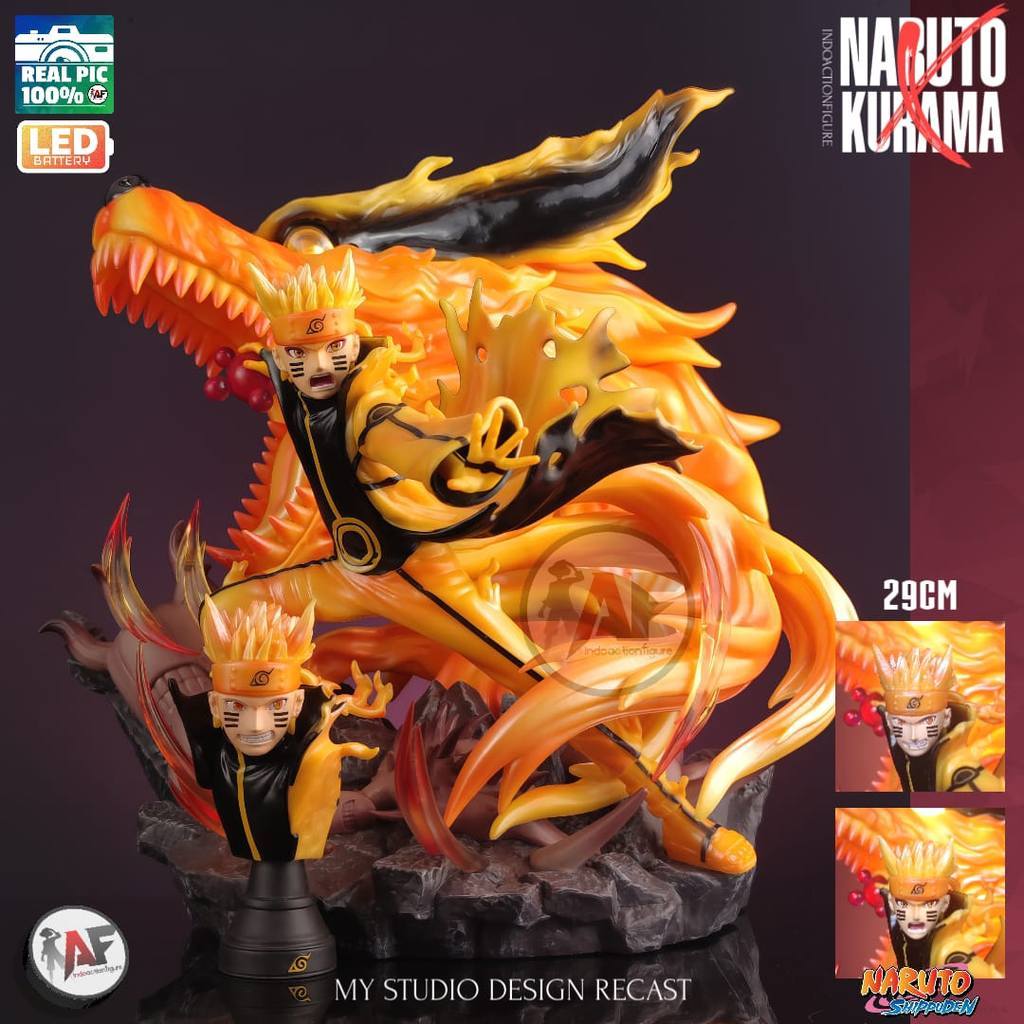 STATUE ACTION FIGURE NARUTO X KURAMA MY STUDIO RECAST LED