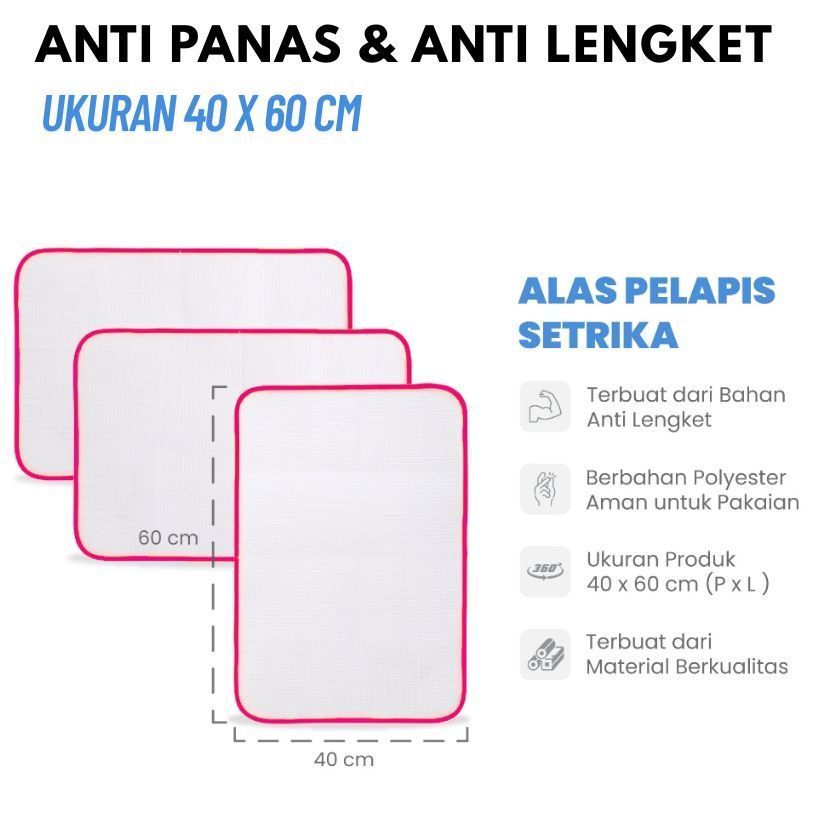 Alas Kain Jaring Setrika Baju Anti Panas Pelapis Strika Pakaian Alas Tatakan Gosokan Baju Ironing Ma
