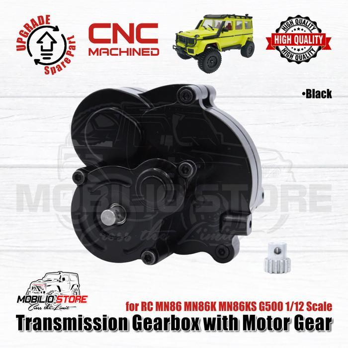 Upgrade Part - Metal CNC Transmission Gearbox for RC MN86 MN86K MN86KS - Black