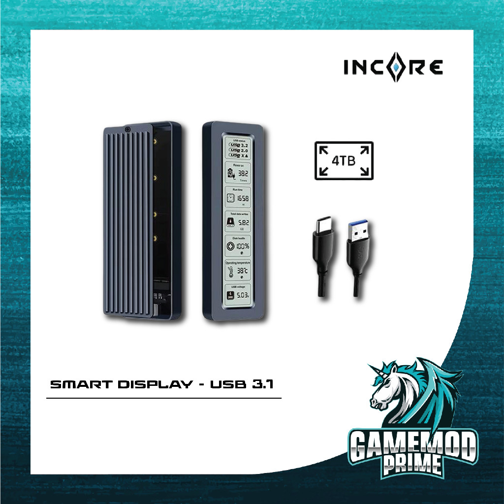 M.2 SSD NVMe Case Enclosure USB3.2 Gen2 Type C INCORE HI257 Aluminium