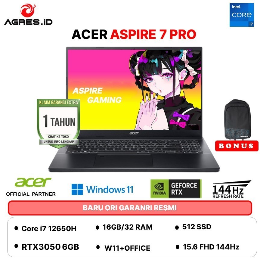 ACER NITRO LITE 16 CORE 7 240H RTX4050 6GB - RAM 16GB 512GB W11+OHS 16.0WUXGA 180HZ -71G.78GF