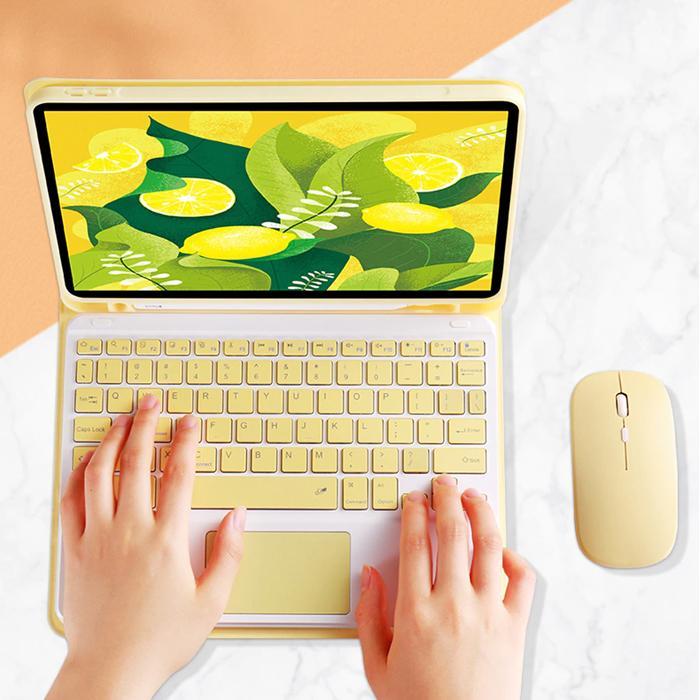 IPad Pro 11 Inch M2 Chip 2022 Keyboard Keybord Touchpad Trackpad Mouse - CASE+KEYBOARD, PINK