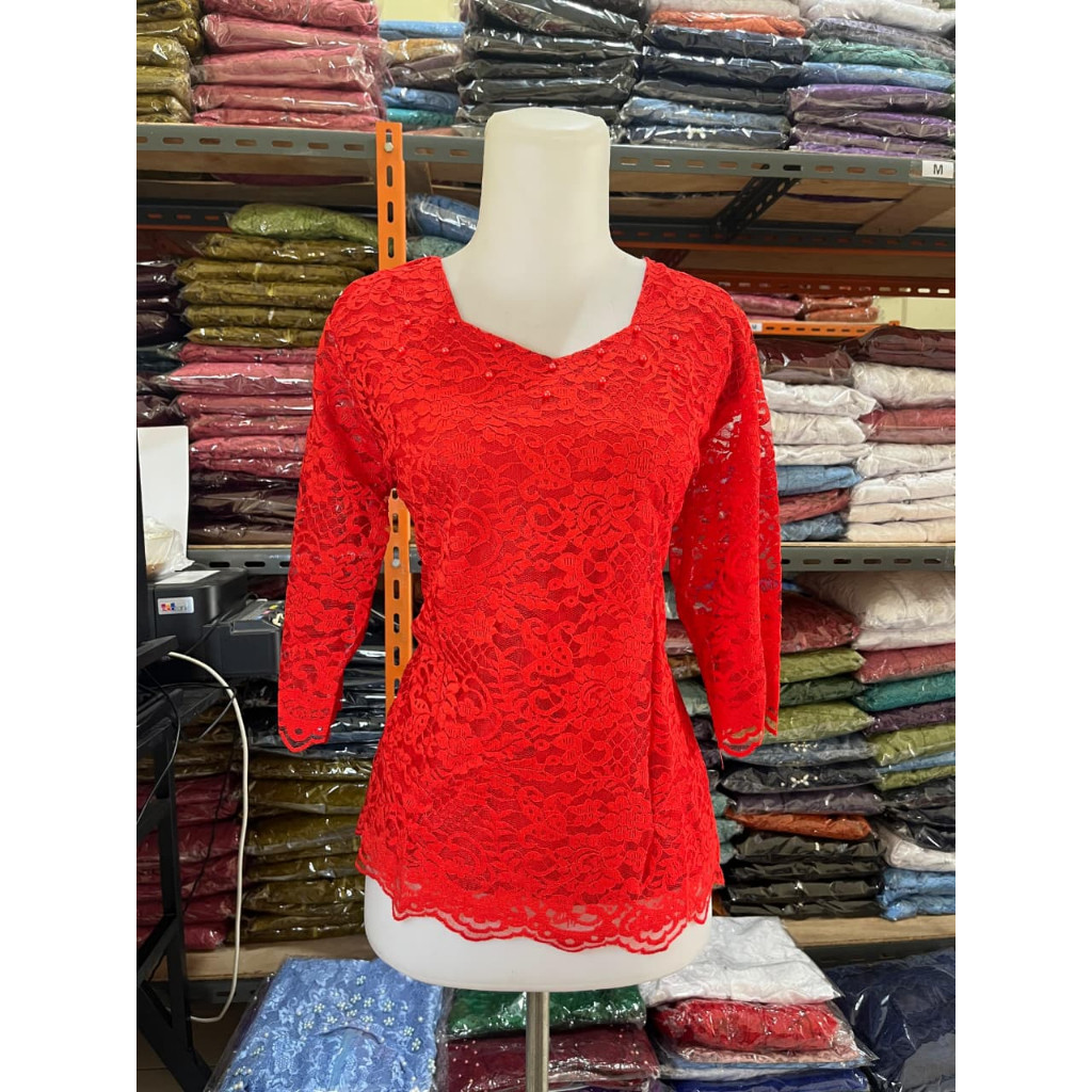 CF BLUS Wanita bahan brokat lembut, blus kondangan, brokat lembut (harga promo besar2ran)