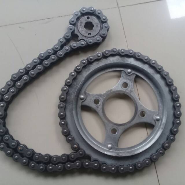 GEAR GIR SET RANTAI GIR DEPAN BELAKANG HONDA TIGER 2000 ATAU TIGER LAMA SECOND Original Copotan