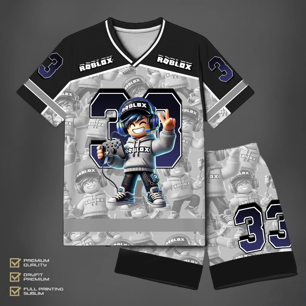 jersey setelan one piece / Jersey Roblox / Baju Anak Cowok / Kaos Sporty / Setelan Premium Dryfit