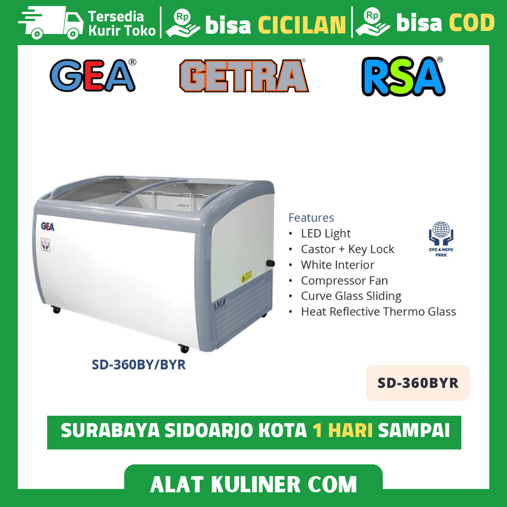 Showcase Pendingin Minuman GEA SD-360BYR Kulkas Pendingin Kapasitas 360 Liter