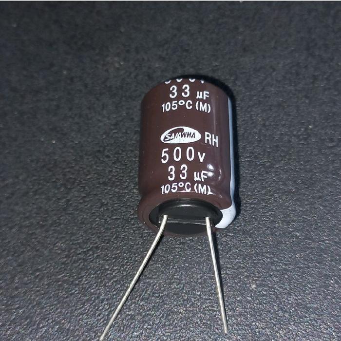 elko 33uf 500v original taiwan elco 33uf/500v 33u 500volt module inverter kulkas kapasitor 1