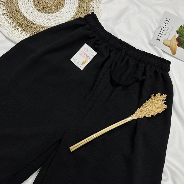 TERLARIS (COD) Celana Kulot Crinkle Airflow Highwaist Loose Pants Premium | Kulot Crinkle Wanita Jum
