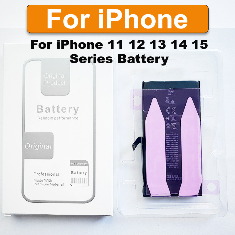 5pcs/Lot Battery For iPhone 11 12 13 Mini 14 15 Plus Pro Max Replacement Battery For 11 12 13 14 15 