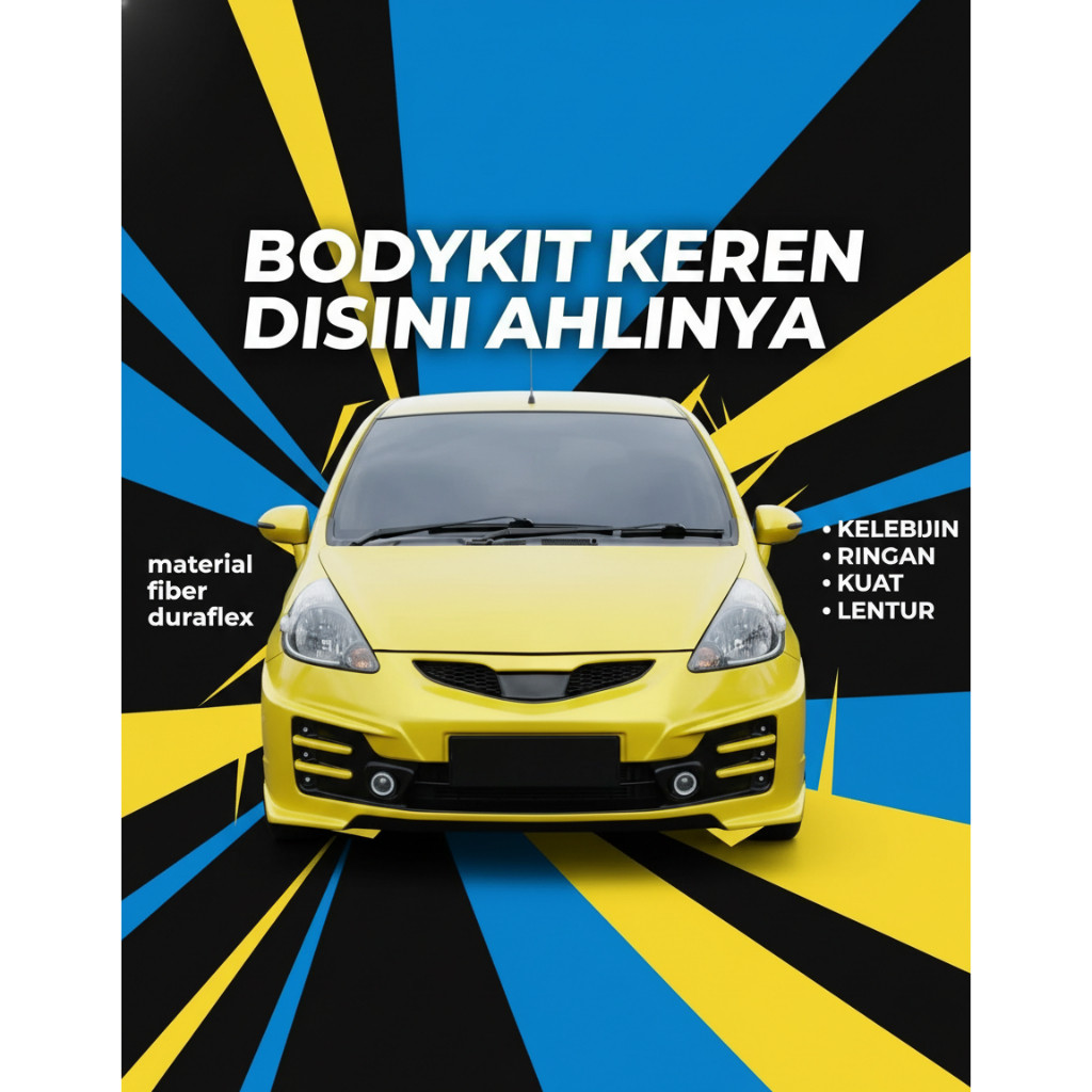 body kit bodykit honda jazz gd3 adaptasi mugen rs body kit jazz gd3 bodikit jazz gd3