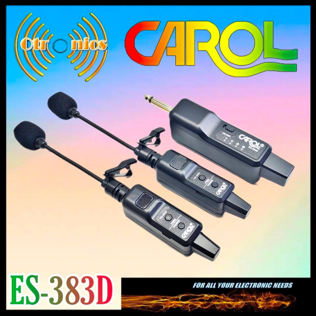 Mic Wireless Carol ES-383 Clip On Jepit
