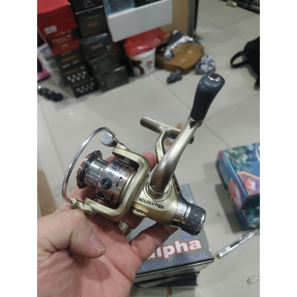 Reel pancing Golden fish alpha silver setelan bawah Reel mini sudah one way dari Goldenfish