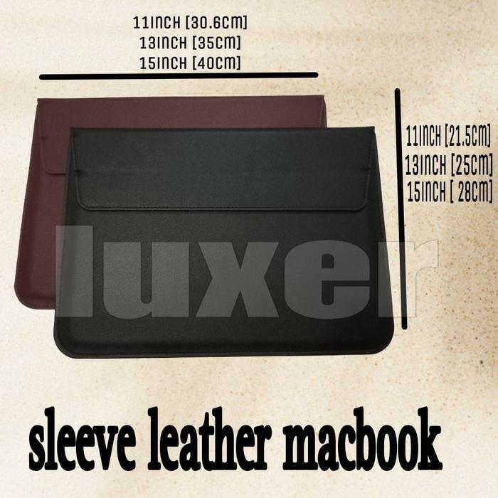 Tas leather macbook air 11 12 pro 13 14 15 retina touchbar case kulit - 11 inch