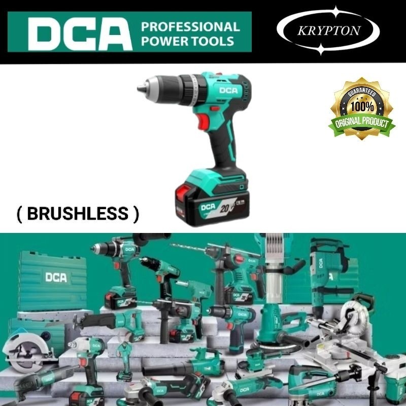 DCA Bor Cordless Impact 13mm 20V Jaminan Asli Original