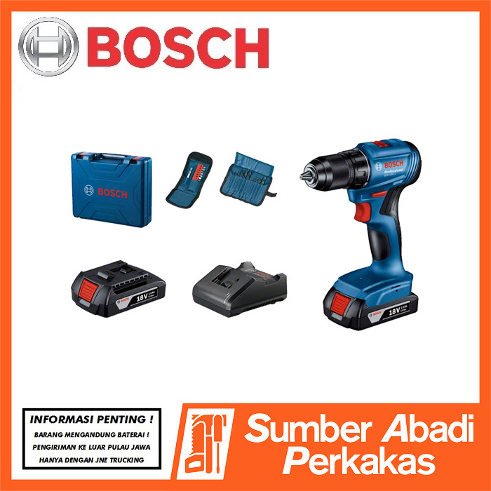 BOSCH GSR 185 Li Mesin Bor Cordless Drill Driver 13mm 18V Brushless Obeng Baterai Batre Tangan Tanpa