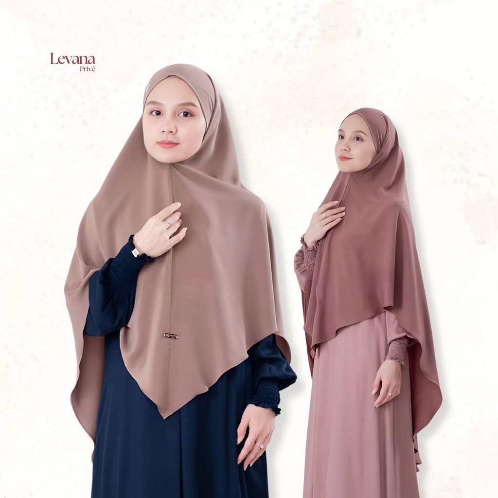 Khimar Instan Bandana Honey Berry Premium – Cutting Lancip Shiny Syari | Levana Privé – Afiya Series