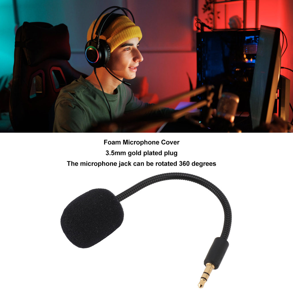 Gaming Headset Microphone Professional Plug and Play 3.5mm Jack Replacement Mic for Razer Barracuda 