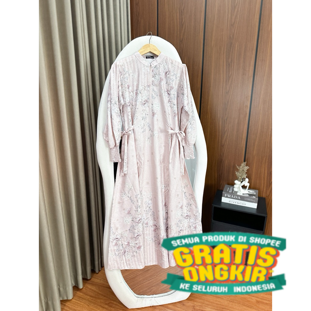 Humaira Dress Raya - Model Terbaru Raya  Series dengan Desain Elegan Bahan Jaguar Embos Dobby Untuk 