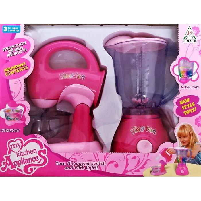 KIDLOFT Mainan Anak Blender dan Mixer Baterai Set My Kitchen Appliances 018-03