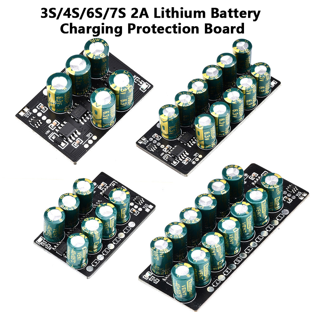 3S 4S 6S 7S BMS Penyeimbang Baterai Li-ion Lifepo4 Modul Penyeimbang Aktif Baterai Lithium 2A 22AWG 