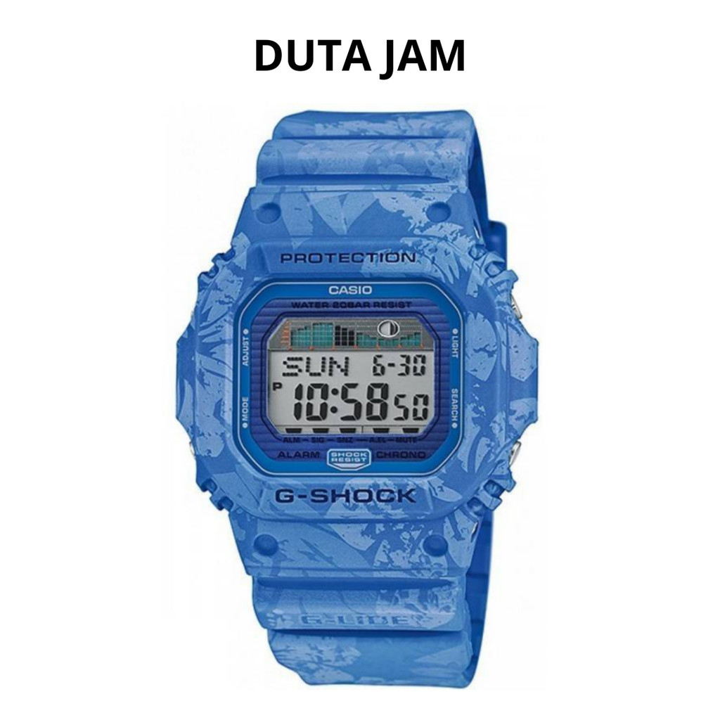 JAM TANGAN PRIAG-SHOCK GLX5600F GLX 5600F GLX-5600F 2D DIGITAL ANALOG BLUE RESIN STRAP