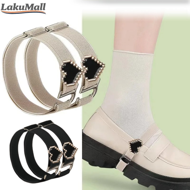 2PCS/Set Heels High Heels Strap Motif Mencintai Unik Dengan Fungsi Tali Pergelangan & Pengganti Tali