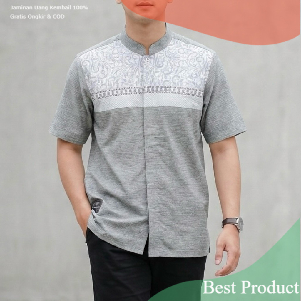 Erkape Kemeja Koko Ada JUMBO Pria Dewasa Lengan Pendek- pakaian pria lainnya