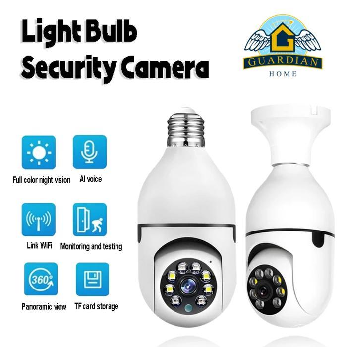 Ip Camera Bohlam 8MP App V380 Pro Cctv  Wireless Kamera Wifi - CCTV
