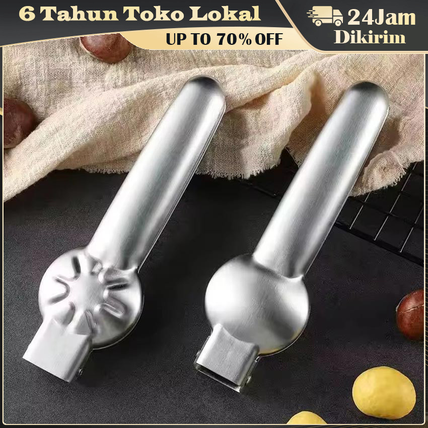 Alat Pemecah Kastanye Multifungsi / Gunting Pembuka Kacang Kastanye Stainless Anti Karat / Pengupas 