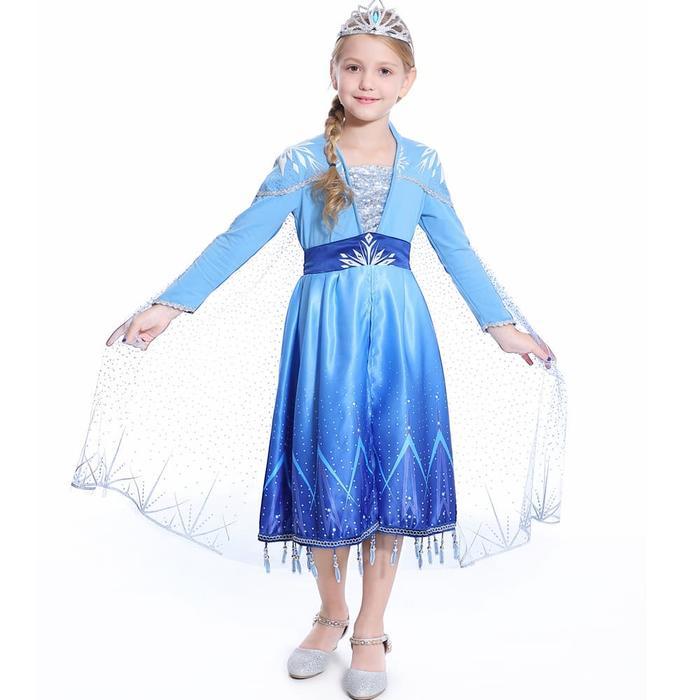 Kostum Anak Frozen 2 Murah Baju Cosplay Elsa Frozen II Hadiah Anak - L