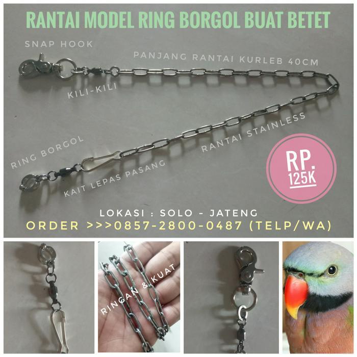 Rantai Buat Burung Betet Model Ring Borgol