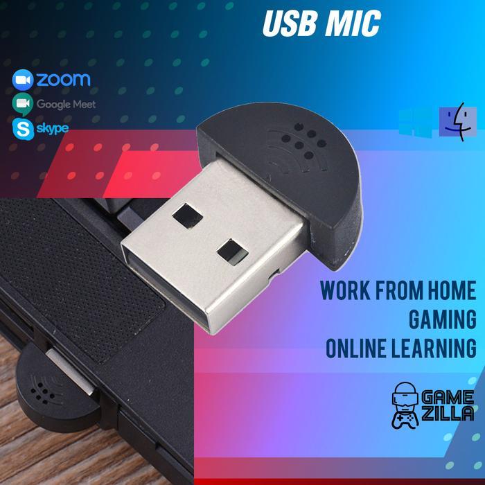 USB Mic Mini Microphone PC Mikrofon Laptop Microfon Komputer Mik Murah