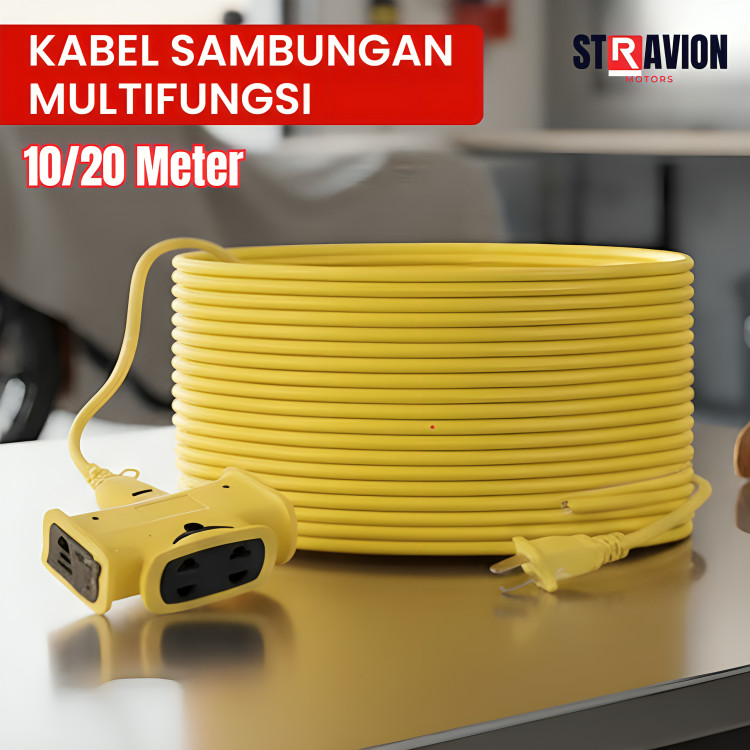 Sambungan Kabel Listrik 10M -20M Multifungsi Penyambung Kabel Listrik Colokan Kabel Roll Listrik Kab