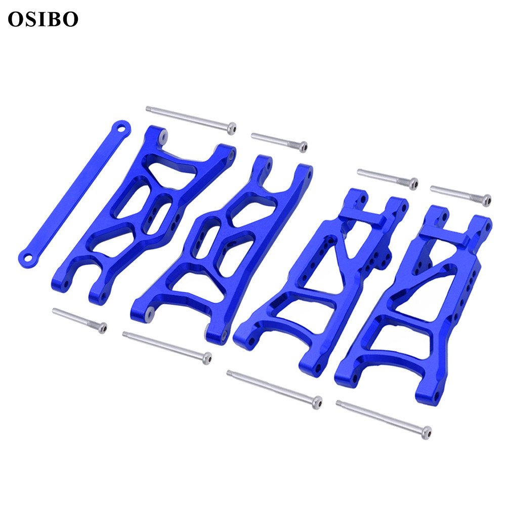 Metal Front and Rear Suspension Arm Set for 1/10 Traxxas Slash 2WD VXL Nitro Slash Rustler F-150 Rap