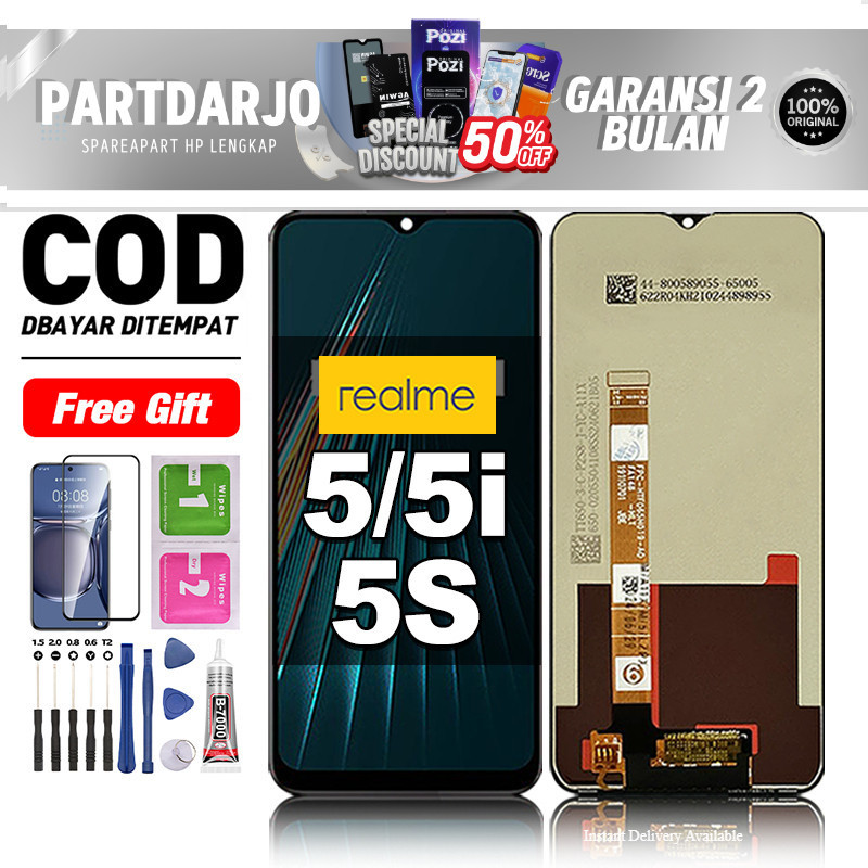 LCD Realme 5i Realme 5 5S Fullset hp layar Touchscreen untuk Glass Touch Screen Digitizer COD -origi