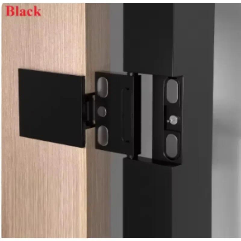 2 Buah Engsel Pintu Kaca Berbingkai Aluminium Lembut Consice Conceal Dengan Peredam Pin Untuk Lemari