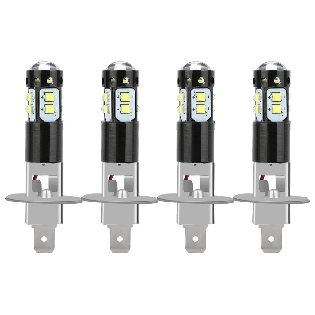 Upgrade Your Lighting System with 4 H1 LED Headlight Bulbs 1500LM Lumens 50000H Working Life 6500K W