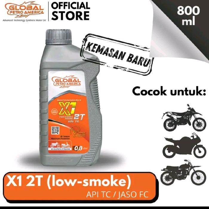 OLI SAMPING GLOBAL PETRO AMERICA X-1 2T RACING STRAWBERRY LOW SMOKE 0,8L ORIGINAL Oli Samping GPA X-