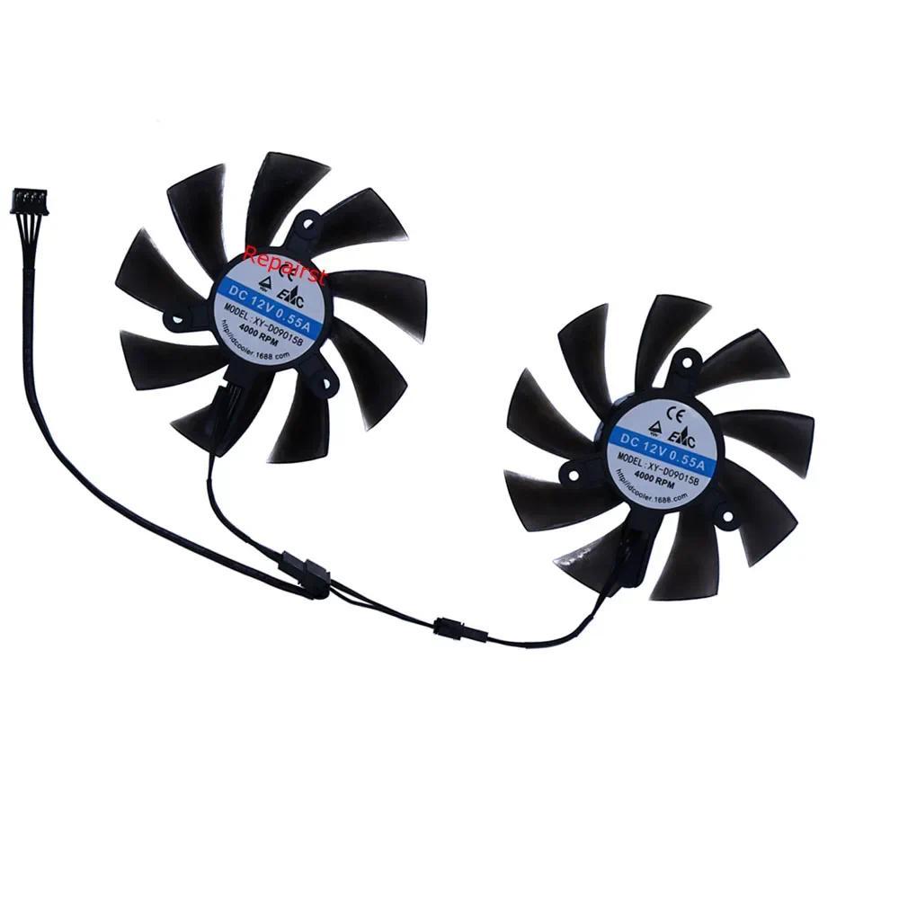 2Pcs/Set,Graphics Card Fan,GPU Video Cooler,XY-D09015B,85MM ameter Size,For ELSA RX 580 8GB 2048SP G