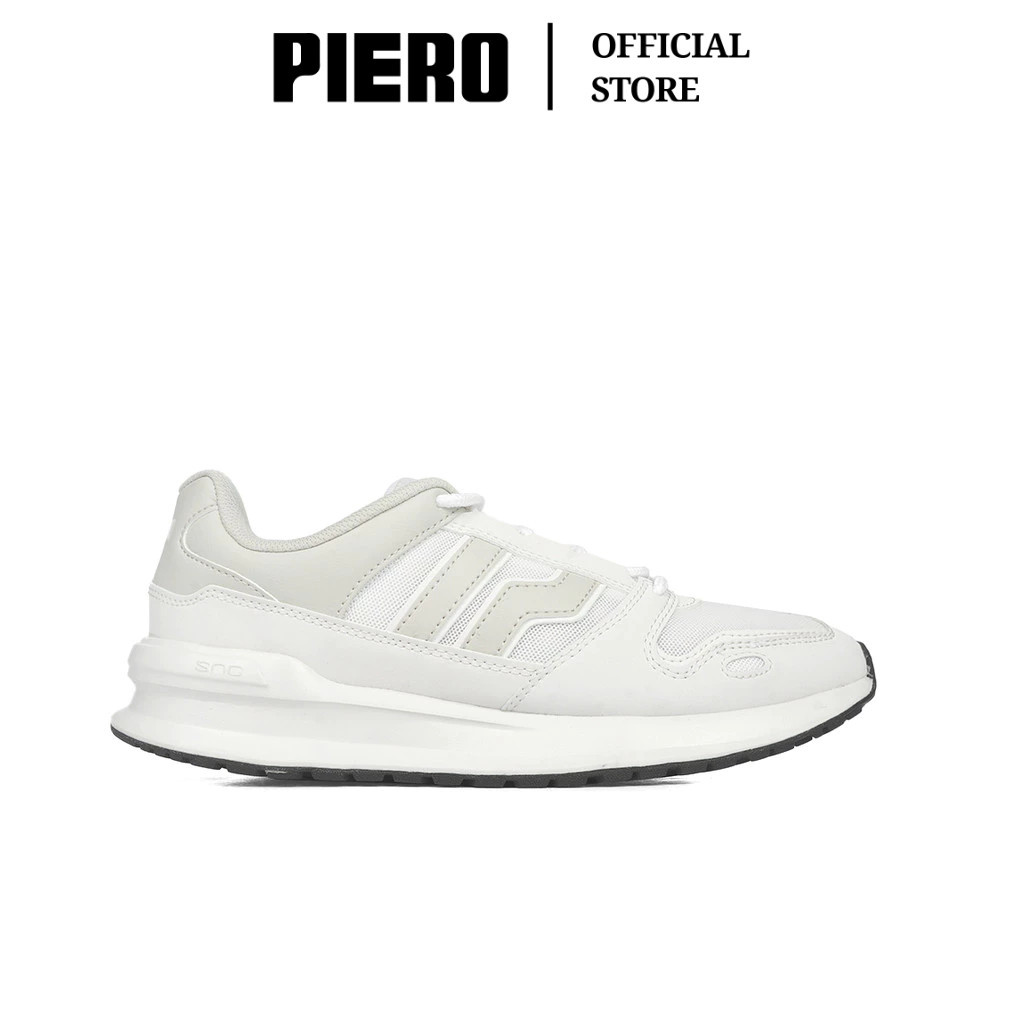 PIERO SEPATU SNEAKERS WANITA JOGGER 24 W WHITE/LT GREY/BLACK PIE1000389
