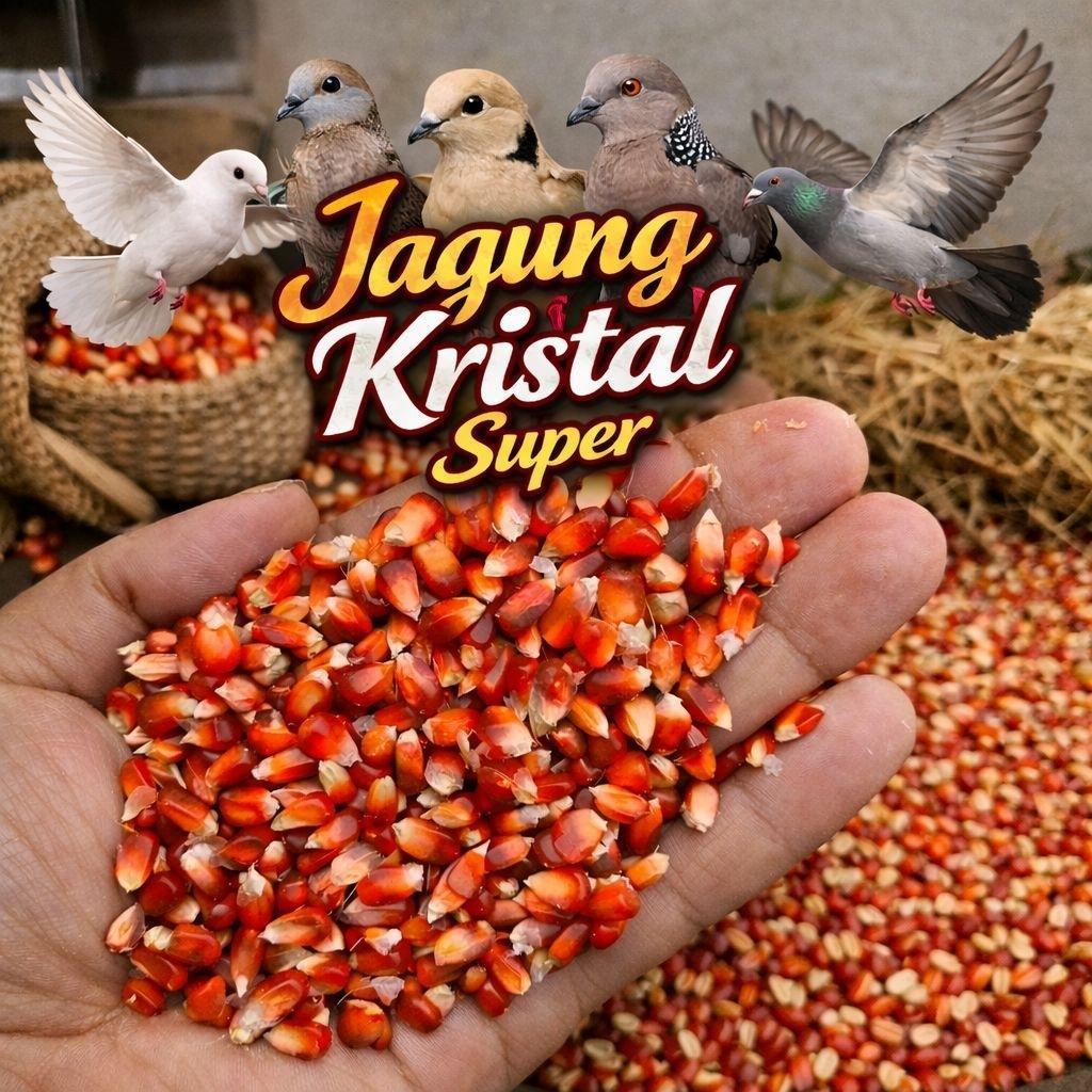 500 Gram- Jagung Kristal Kecil - Jagung Unyil - Jagung madura - Pakan Burung - Merpati - Puter Dll