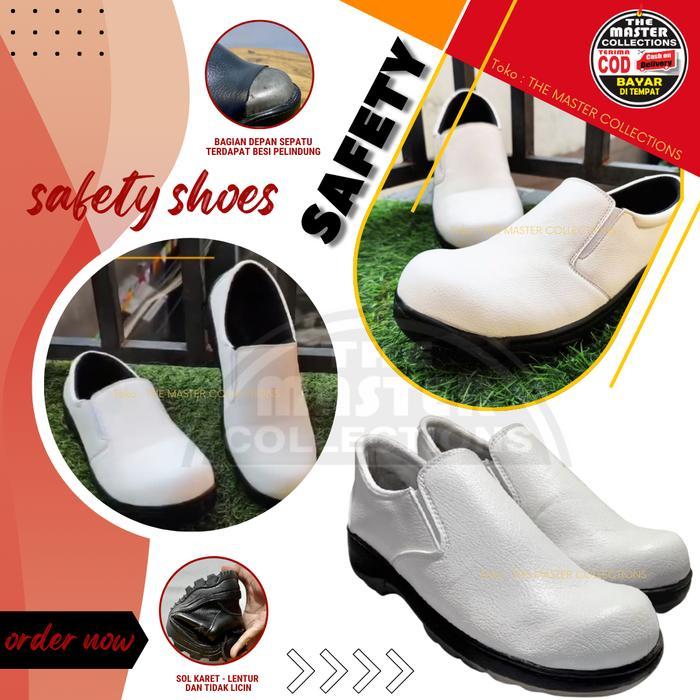 Sepatu Safety Slip On Septi Pria Ujung besi Septy Slop Selop Kerja safety sepatu safety kings Safety
