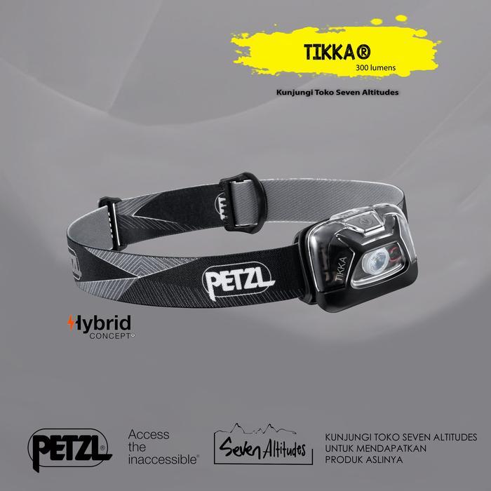 Headlamp Petzl TIKKA 300 Lumens - Hitam