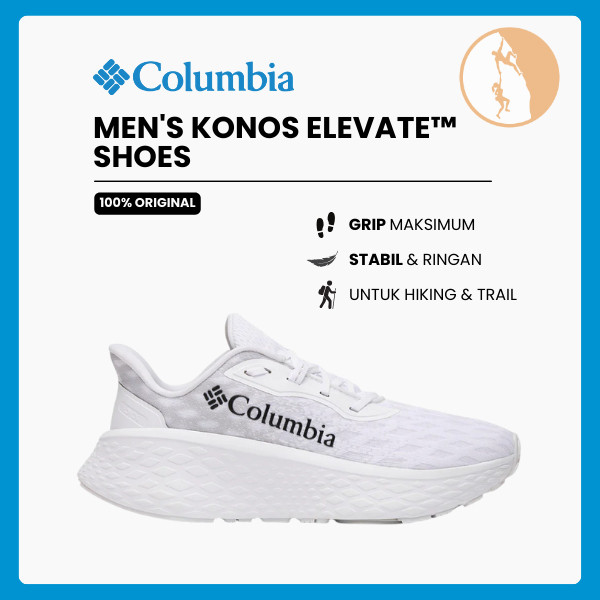 Sepatu Lari Pria Trail Running - Columbia Men's Konos Elevate™ Shoes (Whte/Slate Grey)