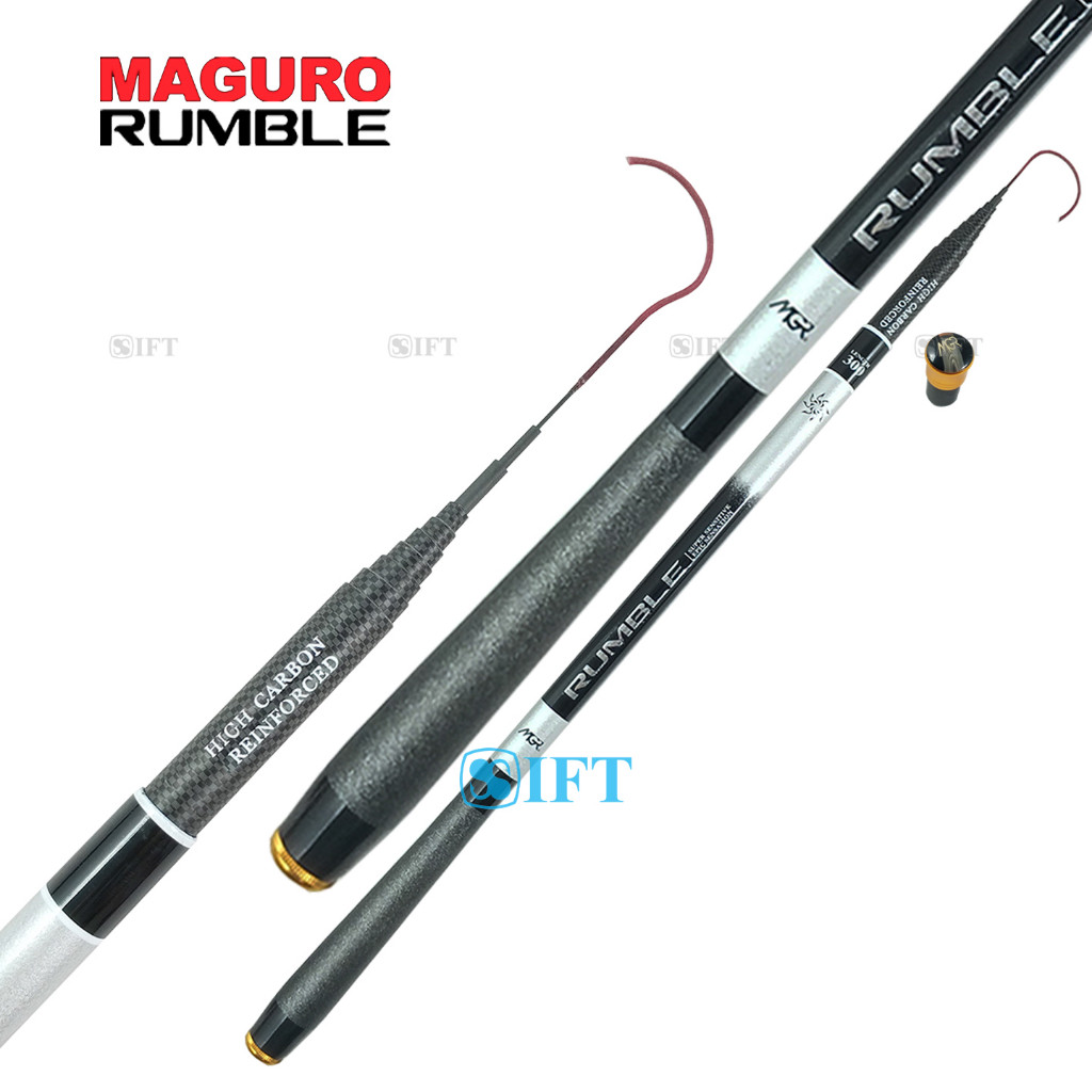 Joran Tegek MAGURO RUMBLE | Ruas Pendek | Carbon | Teleskopik | 240 270 300 360 450 | IFT PANCING