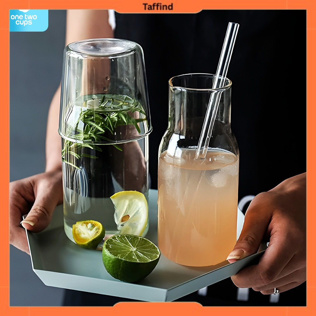 One Two Cups 0007G-C Set Teko Gelas Kaca Kopi Teh 1 Teko 1 Gelas