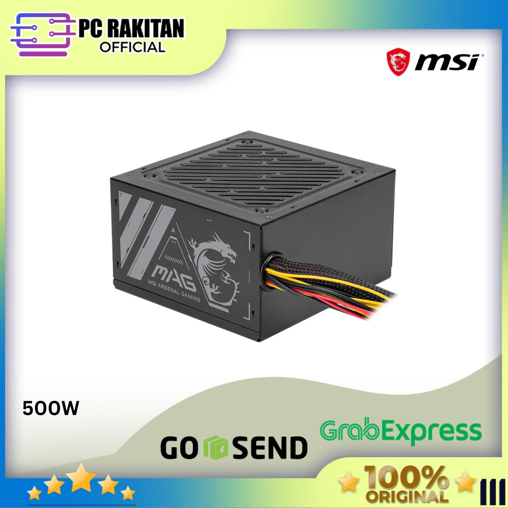 MSI PSU POWER SUPPLY MAG A500N-H 500W (80+ WHITE) BLACK 3Y
