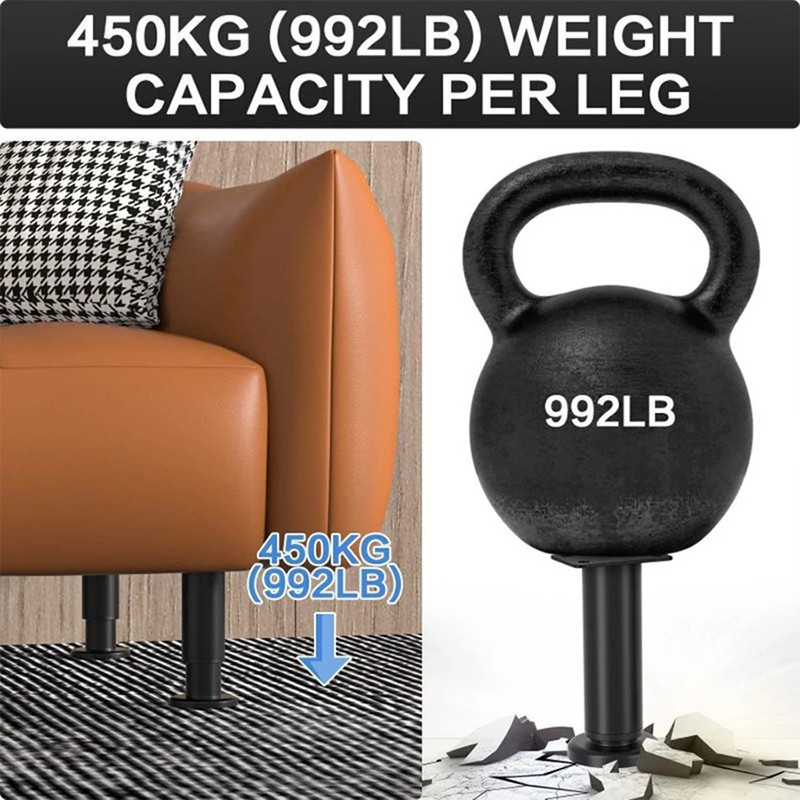 Latopia_ Kaki Kursi Sofa Besi 8-42Cm Kaki Penyangga Balok Tempat Tidur Adjustable Furniture Foot